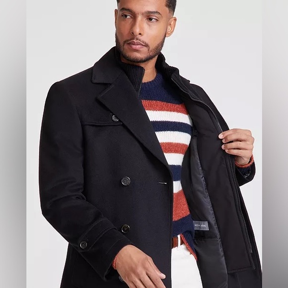 Michael Kors Men's Classic-Fit Wool Blend Solid Overcoat - Picture 1 of 6